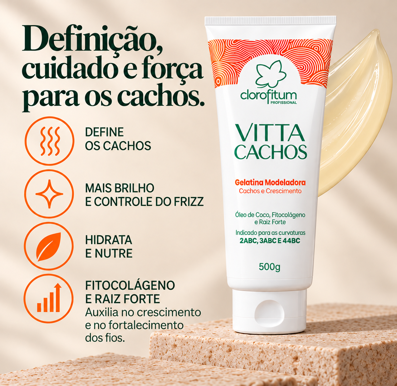 Ativos da Vitta Cachos Gelatina Modeladora
